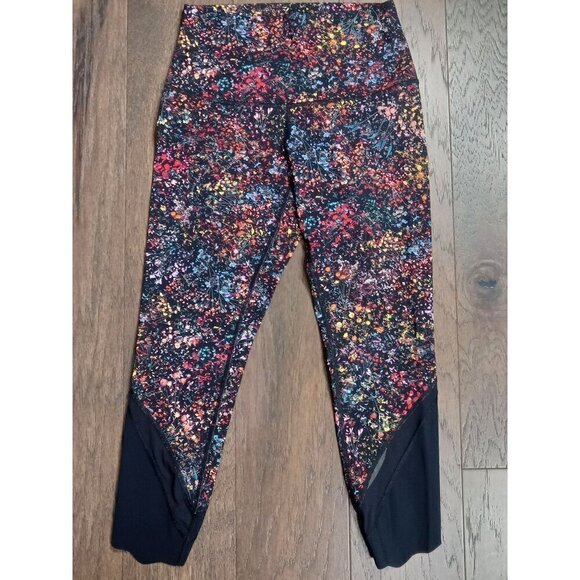 LULULEMON Wunder Under High Rise Crop Flowerscent Multi Sz 6 NWOT - Picture 1 of 5
